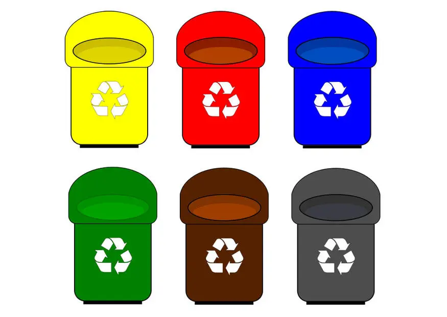 contenedores para reciclar fotocopiables - Cuáles son los 6 contenedores de reciclaje