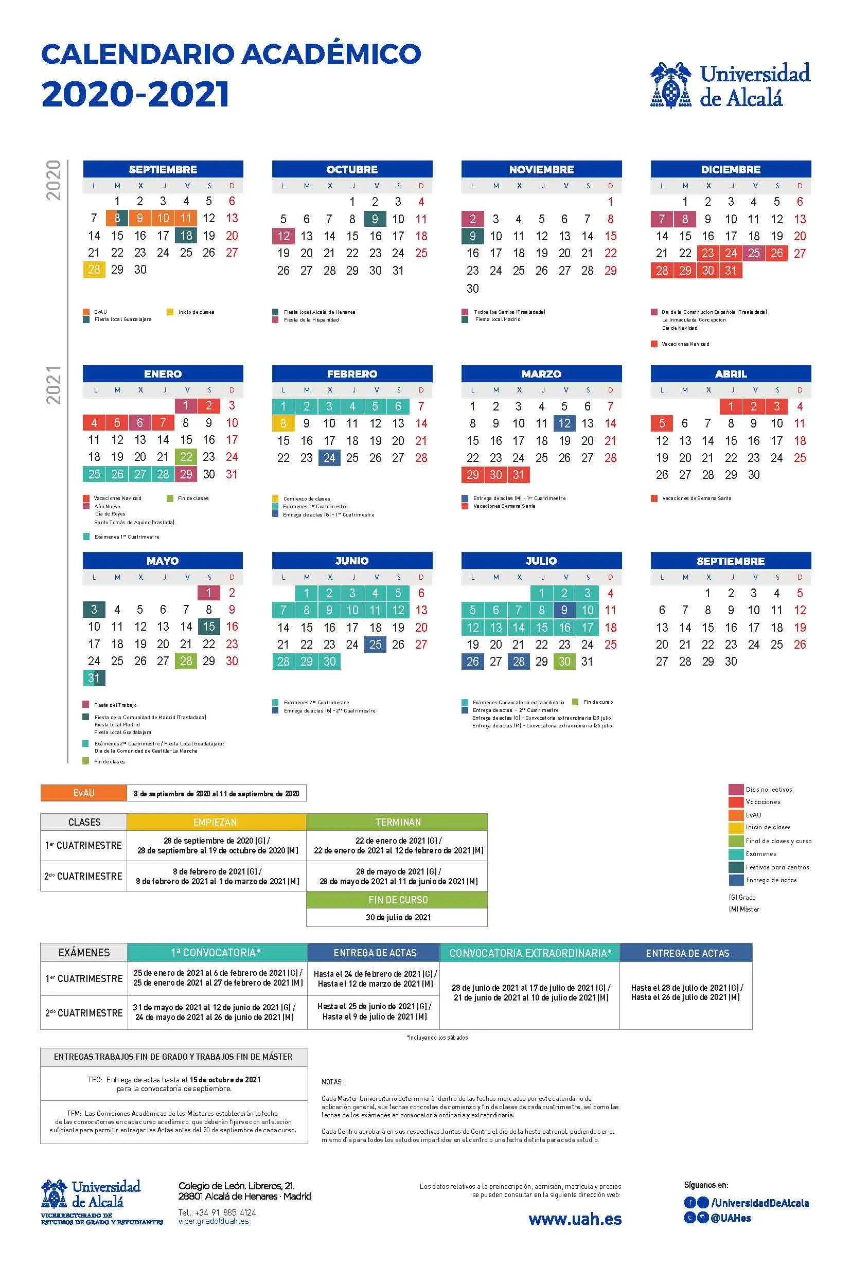calendario universidad de alcala campus guadalajara - Qué día empieza la UAL